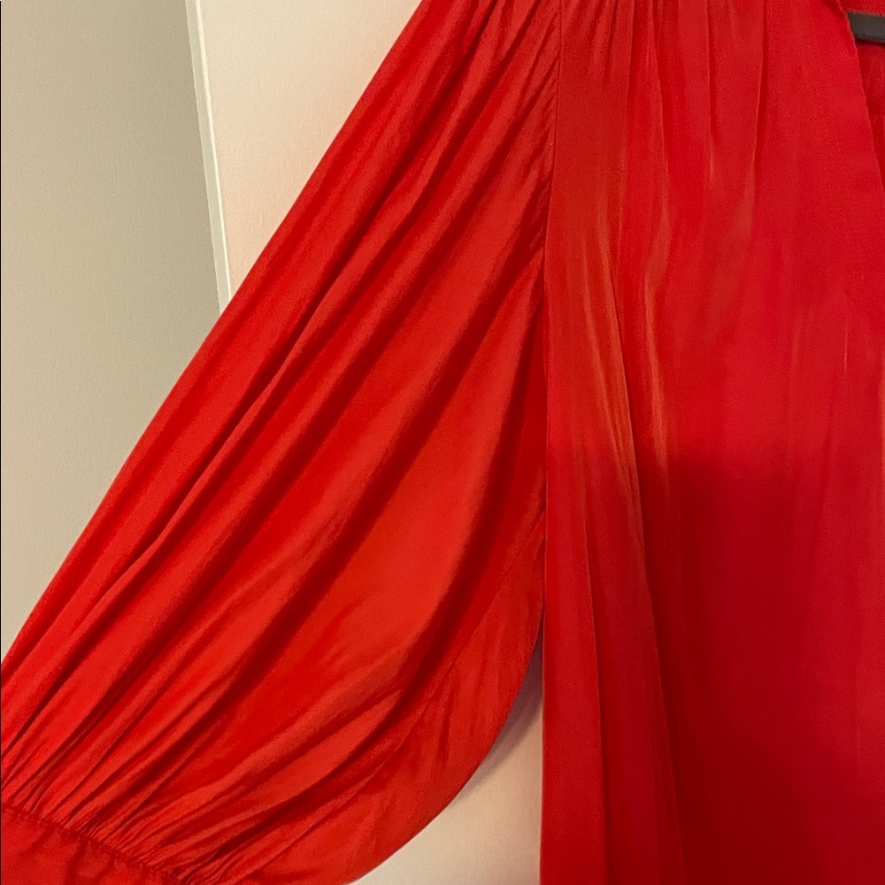 Chico's Vibrant Red Blouse Size 3 - Picture 2 of 5